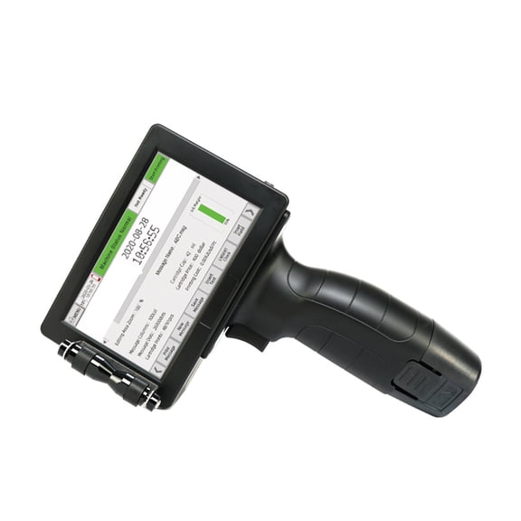 Handheld Inkjet Printer 12.7mm Portable Inkjet Printer 5" Screen Touch-Screen USB Interface QR Code Label Coding 20 Languages ,Easy to Operate