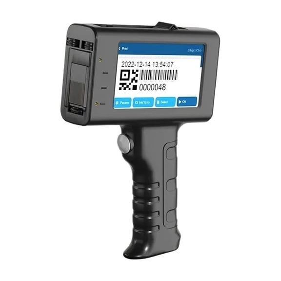 Handheld Inkjet Printer 12.7mm Portable Marking Machine With 4.3-Inch Touch Screen For Label Barcode