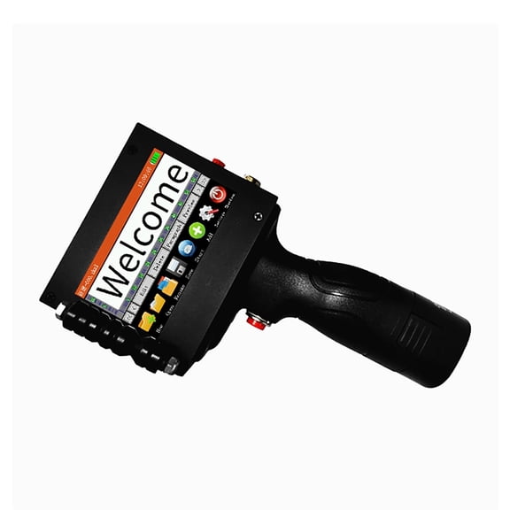 Handheld Inkjet Printer, 4.3 Inches LED Touch Screen Quick-drying Inkjet Printer, 2-12.7MM Font Height ,Crisp Output