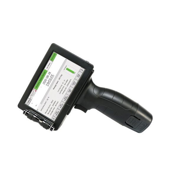 Handheld Inkjet Printer 5" Screen 25.4mm Font Portable QR Printer Color Barcode Printer With Ink Cartridge For Customized Text ,Easy to Operate