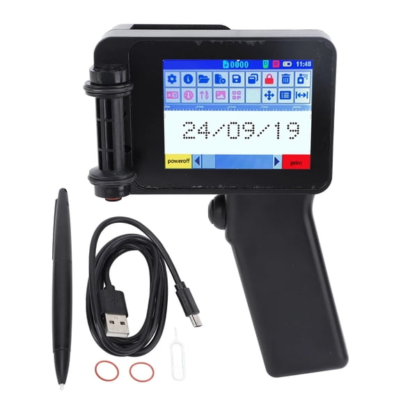 Handheld Inkjet Printer Gun Ergonomic Multi Language 4 CPU Handheld Inkjet Printer HD LED 4.3inch For Barcode ,Crisp Output