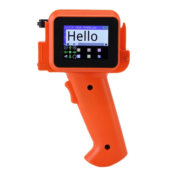 Handheld Inkjet Printer Gun with 42ml Quick Dry Ink Cartridge, 12.7mm Smart Portable Mobile Printer for Barcodes Labels Serial Numbers