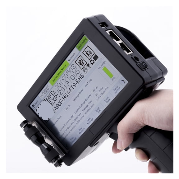 Handheld Inkjet Printer, Lot Number QR Barcode Jet Coder, Portable Permanent Quick Dry ,Complete Kit
