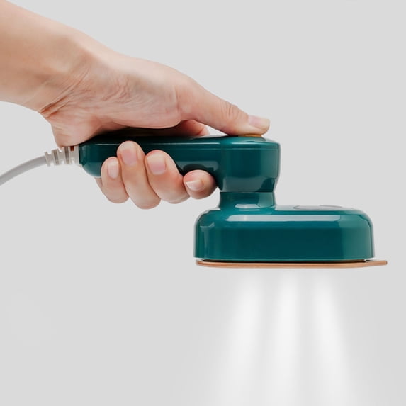 Handheld Iron, ZzCityTK Portable Rotary Folding Mini Ironing Machine, 110V 25W Compact Travel Steamer with Gentle Spray Quick Dry Heat Insulation Pad, Green