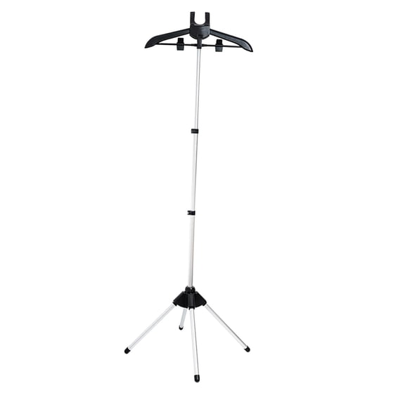 Handheld Ironing Machine Bracket Stand Accessories Retractable Adjustable Height Easy to Use Household Metal Holder Drying Rack for Clothes black
