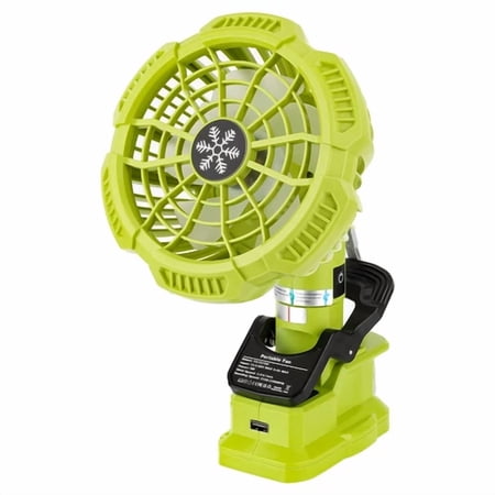 Handheld Camping Fan Jobsite Fan for Ryobi 18V Li-ion Battery Portable Workshop