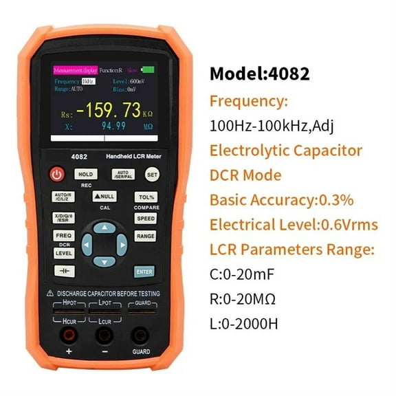 Handheld LCR Meter Digital Bridge Capacitance Inductance Resistance Multimeter Tester  Calibration With USB Super Capacitor ,Versatile Measurement