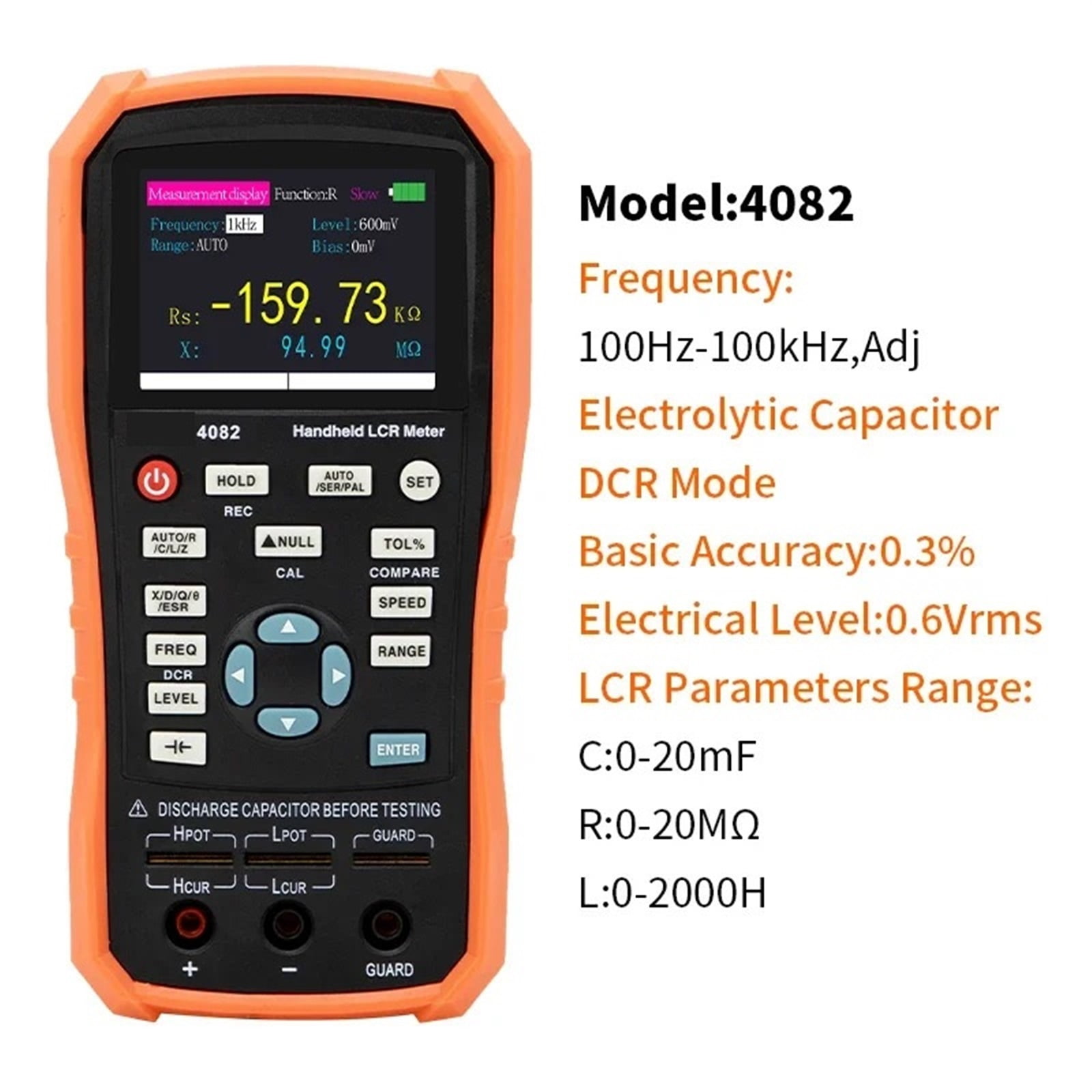 Handheld LCR Meter Digital Bridge Capacitance Inductance Resistance ...