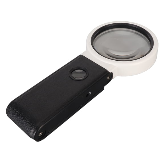 Handheld LED Magnifying Glass with Light and Stand Hands Free Desktop Magnifier for Reading Coin Jewelry Hobby Crafts 10 inches / 25.4 cm