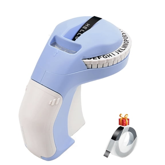 Handheld Label Printer B90 Portable 3D Embossing Label Printer Label Machine DIY 9mm Label Tape ,Fast-Drying Ink with Crisp Output