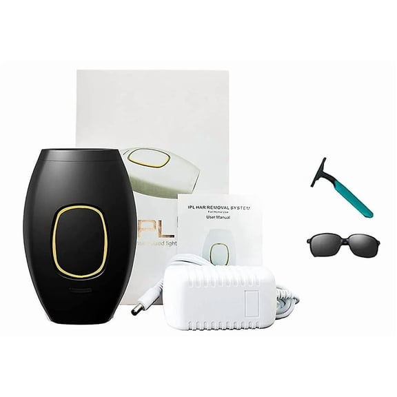 Handheld Laser Hair Removal Device, 5minskin At-Home Light Hair Remover for Women Men, Black Portable Home Use Epilator