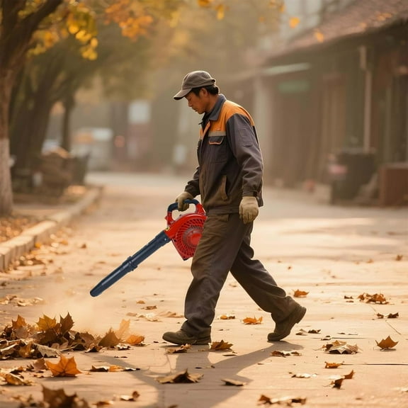 Handheld Leaf Blower, Gas Leaf Blower, 490 CFM 180 MPH Powerful Lightweight Gas Blower Cruise Control for Yard, Ergonomic Design