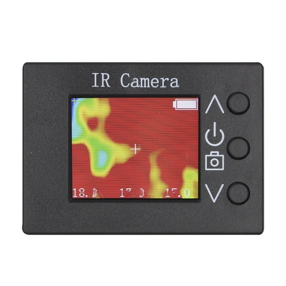 Handheld MLX90640 Infrared Thermal Camera With 1.8 Inch Display, -40 To 300 Degree C Range, Rechargeable Temperature Imaging Tool For Building And Auto Repair, Black