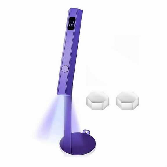 Handheld Magnetic U V Light for Nails:Fast Curing U V Nail Dryer Nail Stamper Magnetic Stand Wireless Handheld LCD
