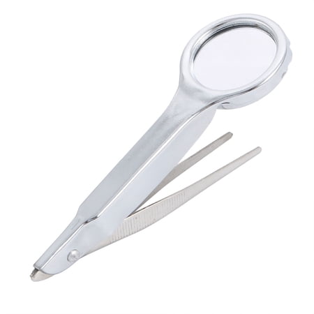 Handheld Magnifier Magnifying Glass Illuminated Magnifier 10X w Tweezer