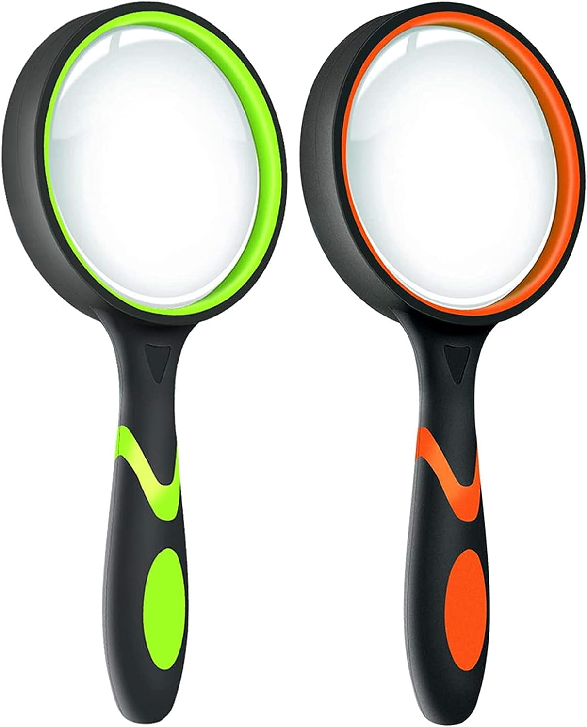 Handheld Magnifying Glass, 2 Pcs 75mm Shatterproof Reading Magnifier
