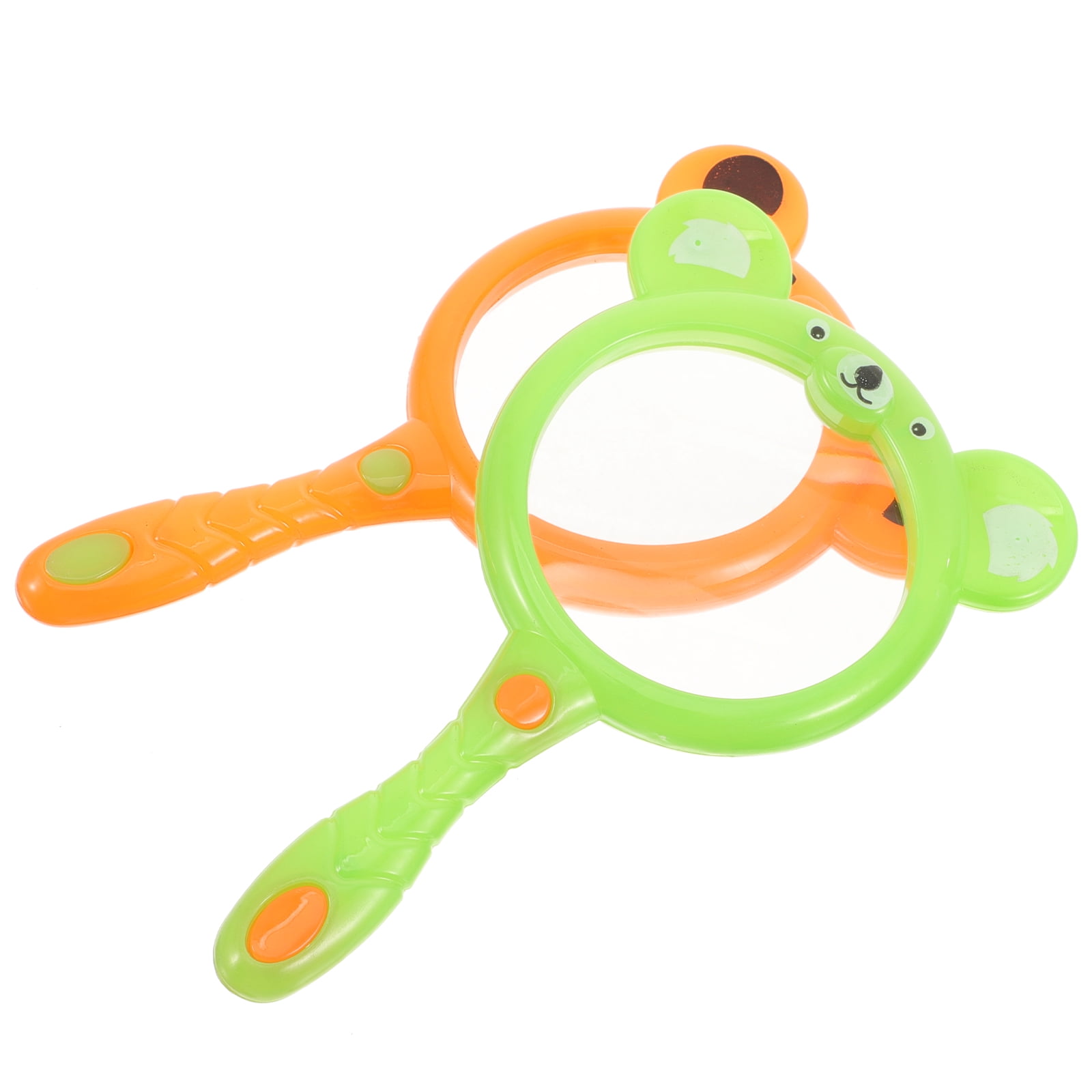 Handheld Magnifying Glass 2 Pcs Toddler Explore Magnifier Kids Childrens Toys Pupils Abs