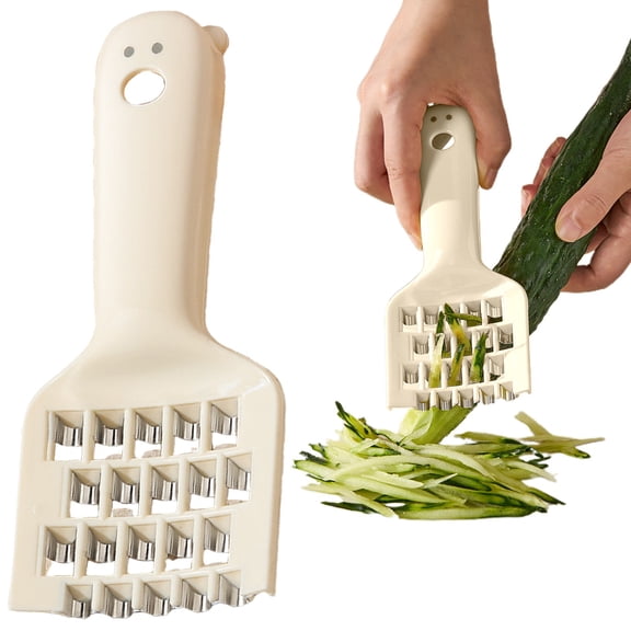 Handheld Mandoline Slicer for Kitchen Basdi Manual Multi-Purpose Carrot Grater & Peeler - Vegetable Cutter for Potatoes, Cucumbers & Lettuce - Quick Shredders for Salads - Compact & Easy Clean, White