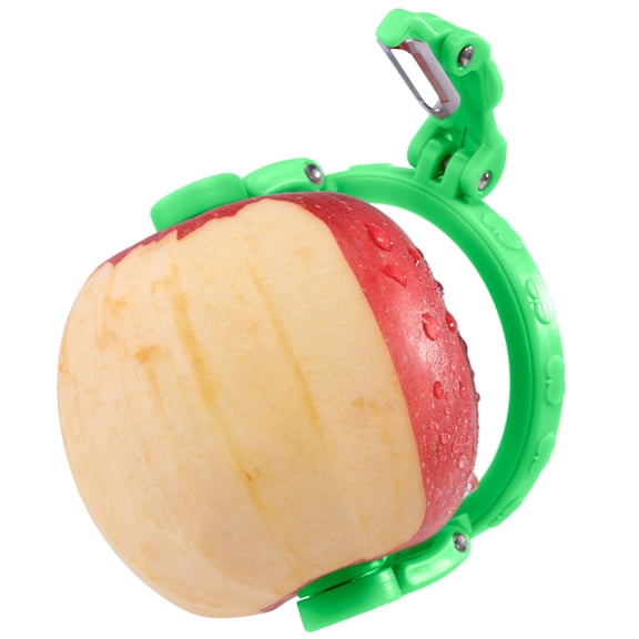 Handheld Manual Rotating Apple & Pear Peeler, 360 Fruit Peeling Tool, Easy Hand-Rotation Kitchen Gadget for Apples Pears, Compact Peeler Machine Gift Idea-White Color