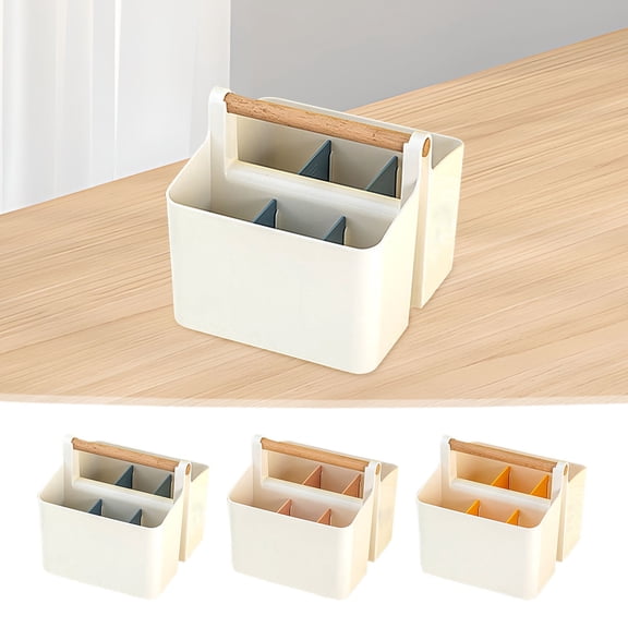 Handheld Marker Storage Box Organizer | Large Capacity Color Pen Holder | Compartment Desktop Stationery Rack | Multi-Slot Plastic Case for Artist Supplies | 1 Piece