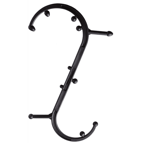 Handheld Massage Cane - Full Body Trigger Point Tool for Deep Tissue Pain Relief - Dual Hooks for Back, Shoulder, Neck - ( Black)