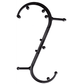 Handheld Massage Cane - Full Body Trigger Point Tool for Deep Tissue Pain Relief - Dual Hooks for Back, Shoulder, Neck - ( Black)