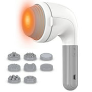 NEXPURE Handheld Massager – Shiatsu Percussion Massager for Neck, Back, Shoulder, 8 Massage Heads, 6 Modes for Men & Women, White