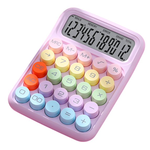 Handheld Mechanical Button Calculator Desk Calculator for Office Home School