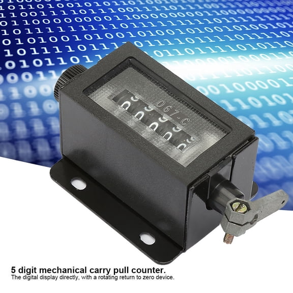 Handheld Mechanical Counter, 99999 Digit Capacity, Reset Feature, Ideal for Printing Industrial Use