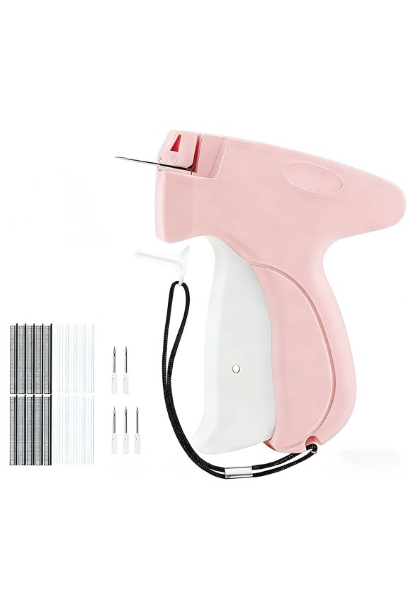 Handheld Micro Stitch Sewing Gun for Clothes - Instant Quick Fix Hemming & Quilting Tool with 5 Needles & 4000 Fasteners (2000 Black/White) Kit