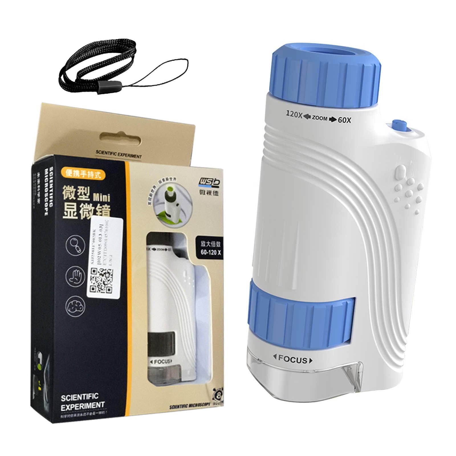 Handheld Microscope 60X-120X Magnification Portable Science Discovery ...