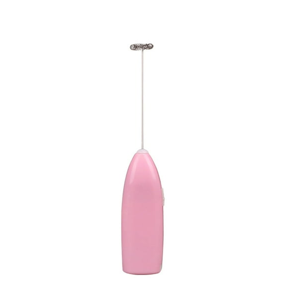 Handheld Milk Flower, Battery Powered Electric Handheld Portable Mini Blender Foam Coffee Machine for Latte Cappuccino Milk Flower, 304 Stainless Steel Whiskpink