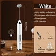 thumbnail image 1 of Handheld Milk Frother 3 Rapidity Adjustable Electric Coffee Whisk with Stainless Steel Mixers USB Rechargeable Drink Stirrer for Lattes Matcha Hot Chocolate - Home Kitchen Office Camping, 1 of 3