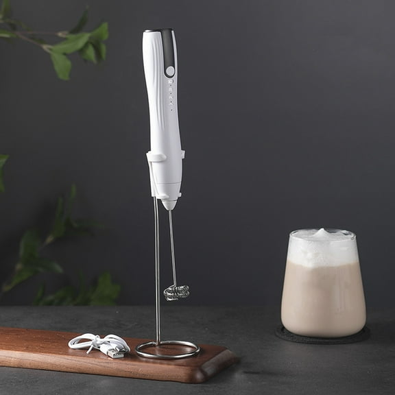 Handheld Milk Frother Electric Whisk USB Rechargeable Foam Maker for Lattes Coffee Cappuccino Hot Chocolate 1-Pack