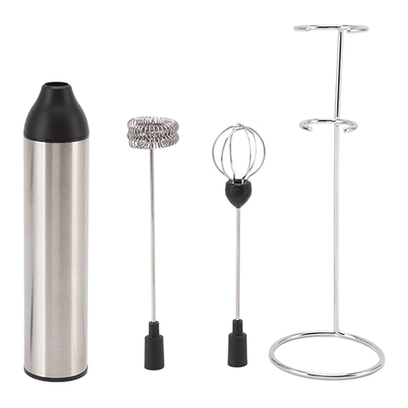 Handheld Milk Frother Electric Whisk with 2 Mixing Head