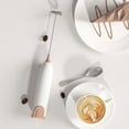 thumbnail image 1 of Handheld Milk Frother | Rechargeable Cordless Mixer | 12000rpm | 23.6x3.2cm | Portable Whisk for Coffee Cream Eggs Batter | 1 Host + 1 Mixing Layer Included, 1 of 9