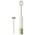 thumbnail image 1 of Handheld Milk Frother USB Rechargeable, with 2 Heads Coffee Whisk Foam Mixer, Durable Electric Mini Blender for Latte, Cappuccino, Hot Chocolate, Egg, 1Pc, Easy to Use & Clean(Green,10.8x1.4"), 1 of 6