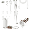 thumbnail image 1 of Handheld Milk Frother Wand for Coffee with Stand, Rechargeable Electric Whisk with 3 Heads 3 Speeds Drink Mixer Coffee Frother For Coffee, Latte, Cappuccino, Hot Chocolate,Egg,White, 1 of 7