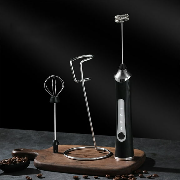 Handheld Milk Frother and Immersion Blender with USB Charging, Stainless Steel Whisk for Coffee, Soups, and Baby Food