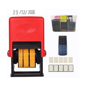 Handheld Mini Bottle Metal Can Food Plastic Bag Date Stamp Black Quick-Drying Ink Seal Stamping Date Printer Dot matrix Font ,Complete Kit