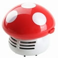 thumbnail image 1 of Handheld Mini Desktop Vacuum Cleaner Mushroom Shape Cleaner Desk Cleaner Eraser Dust Paper Dust Sweeper Red plastic Red,1 x Handheld Mini Desktop Vacuum Cleaner, 1 of 6