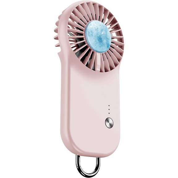 Handheld Mini Fan with Cooling Plate,Small and , Cute Design 5 Speed,Portable Fan Lightweight USB Rechargeable for Travel Lash Makeup Girl Women Summer