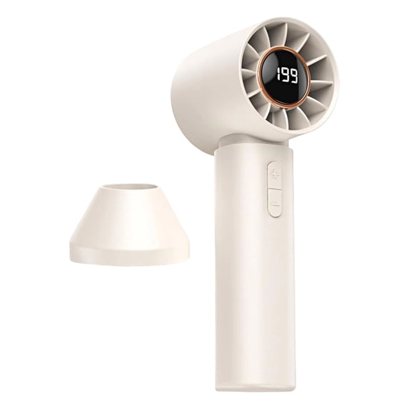 Handheld Mini Fan with Digital Display, USB Rechargeable Portable Cooling Fan 199 Speed Adjustable, High Speed Turbo Personal Fan for Outdoor Travel Gym and Office, Pocket Fan for Summer