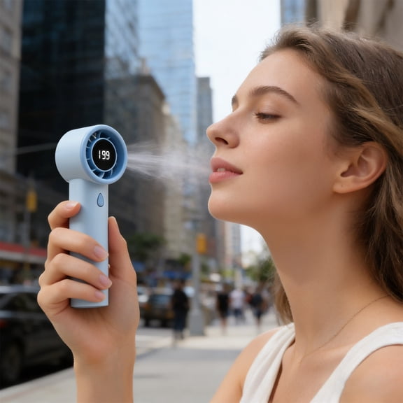 Handheld Mini Fan Portable Fan & Power Bank & Flashlight 19H Max Cooling 2026 Summer Gifts for Women