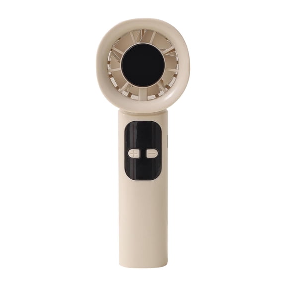 Handheld Mini Fan Portable High Speed Stepless Speed Control USB Rechargeable Beige 1 Count