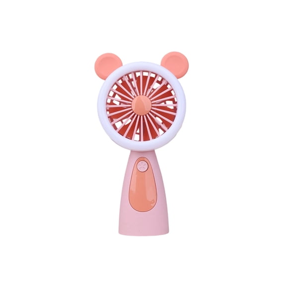 Handheld Mini Fan Portable Outdoor Travel Fan with USB Rechargeable and Colorful LED Lights, Cute Mouse Design for and Teens, for Camping and Daily Use