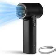 Portable Handheld Fan,  Mini Fan with Air Turbo Tech, 14H Runtime，LED Display, Battery-Powered for Travel /Beach Use ,Black