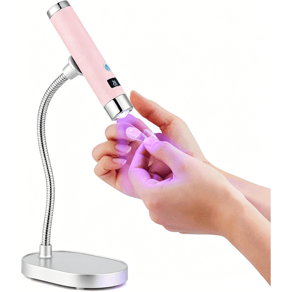 Handheld Mini Nail Lamp,Portable Flash Cure Light with Upgraded Magnetic Stand & Smart Sensor - Rechargeable Nail UV Light Fast Curing Gel Nails at Salon,Home & Travel