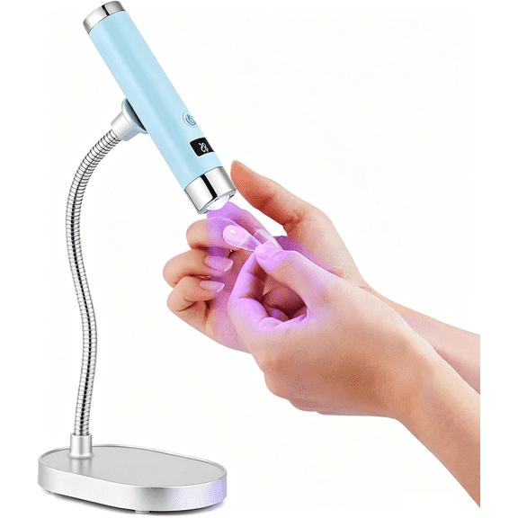 Handheld Mini Nail Lamp,Portable Flash Cure Light with Upgraded Magnetic Stand & Smart Sensor - Rechargeable Nail UV Light Fast Curing Gel Nails at Salon,Home & Travel