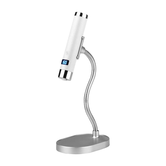 Handheld Mini Nail Lamp,Portable Flash Cure Light with Upgraded Magnetic Stand & Smart Sensor - Rechargeable Nail UV Light Fast Curing Gel Nails at Salon,Home & Travel ,White